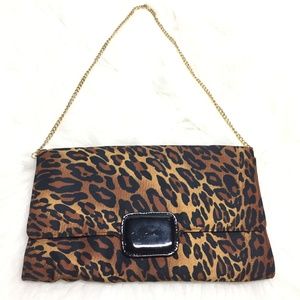 Chico shoulder Leopard Handbag Gold Strap